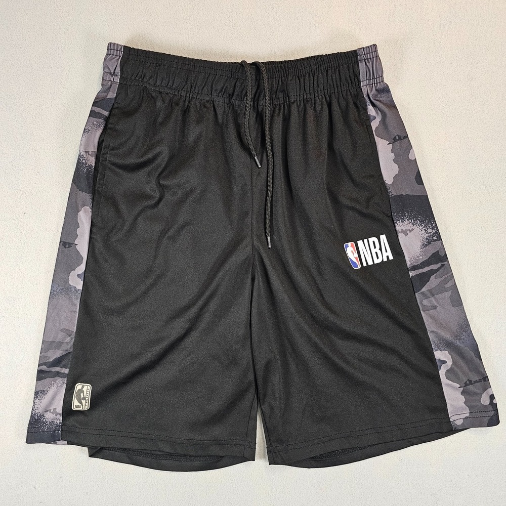 NBA Basketball Shorts Mens M Black Good Camo Athletic Pockets Drawstring